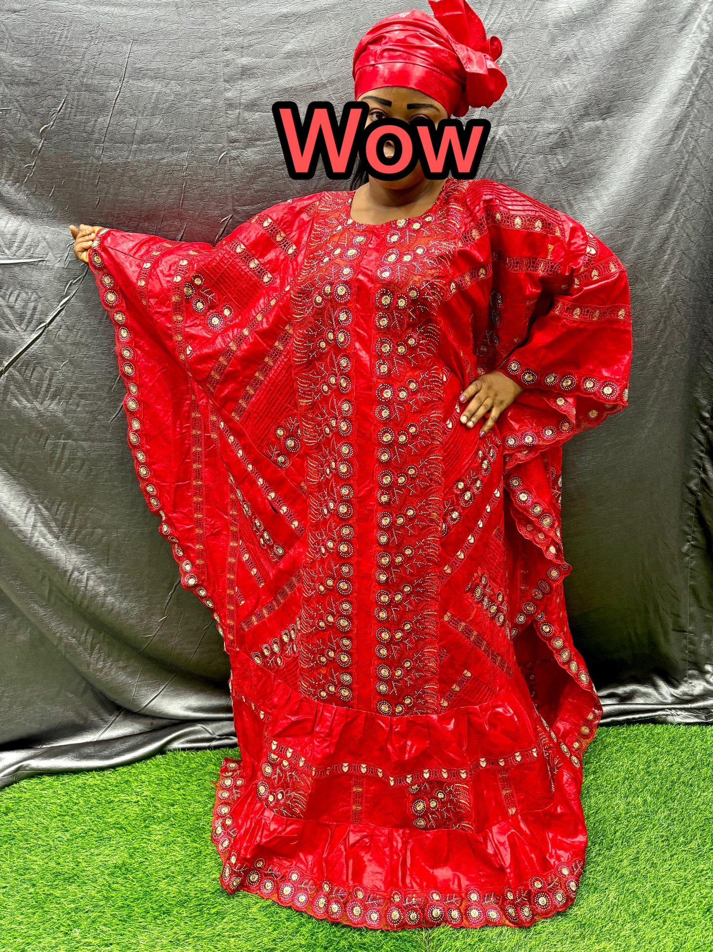 African Boubou Kaftan Dress, plus size floor length