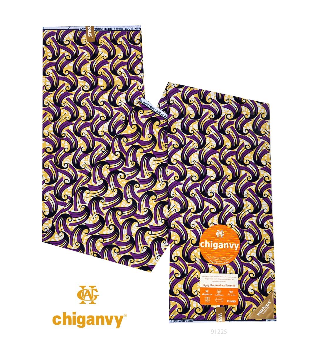 6 Yards African wax Block Prints Super, Chiganvy