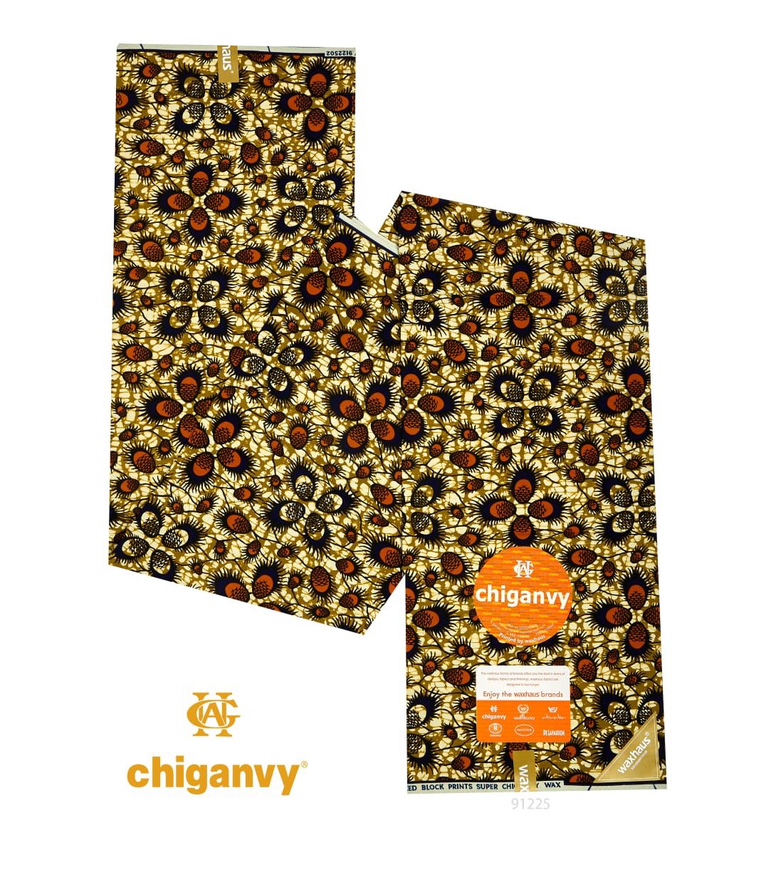 6 Yards African wax Block Prints Super, Chiganvy