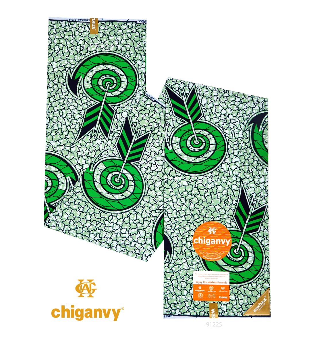 6 Yards African wax Block Prints Super, Chiganvy