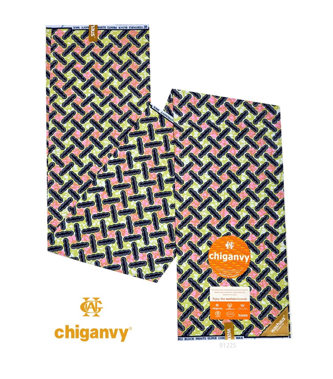 6 Yards African wax Block Prints Super, Chiganvy