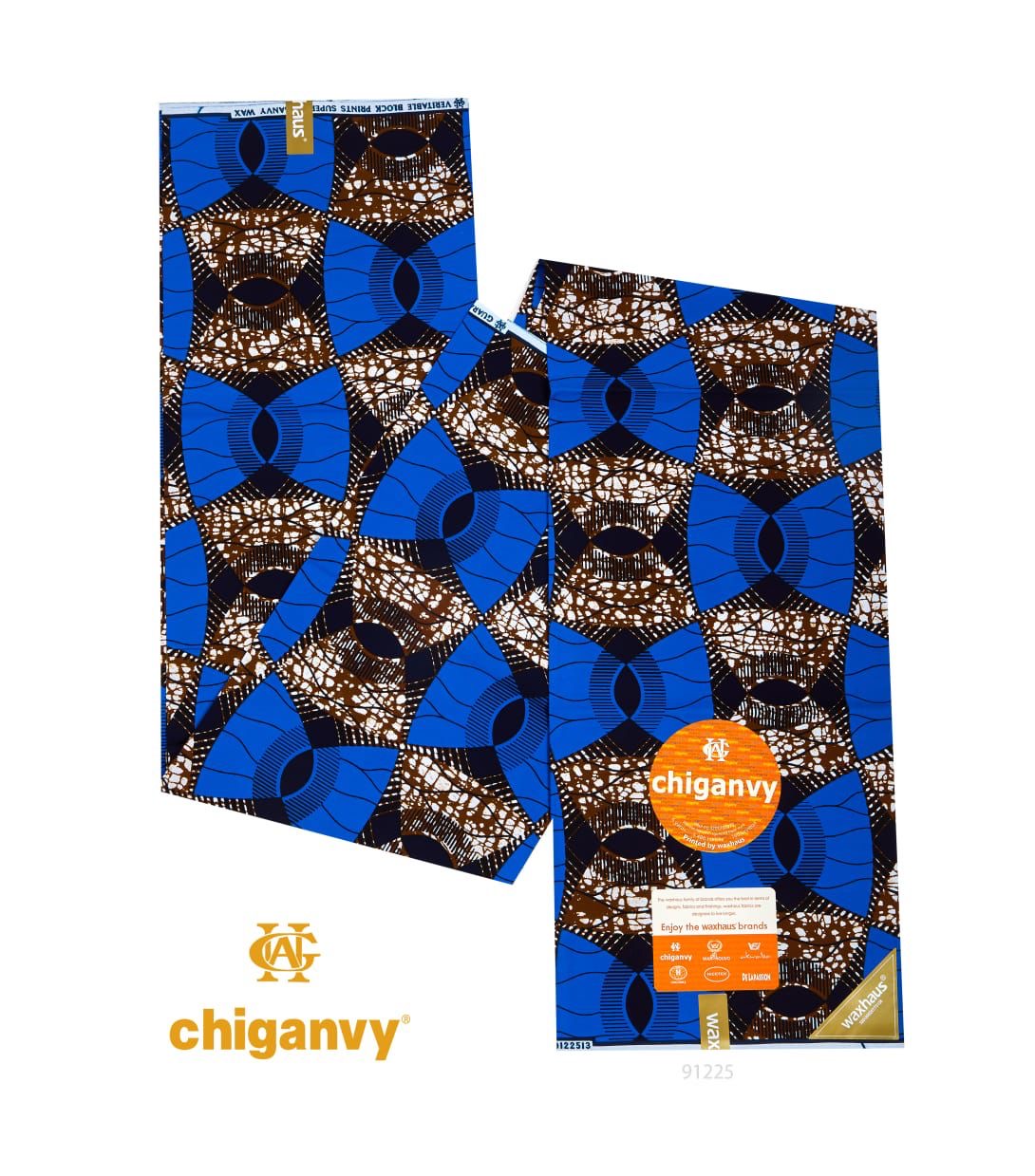 6 Yards African wax Block Prints Super, Chiganvy