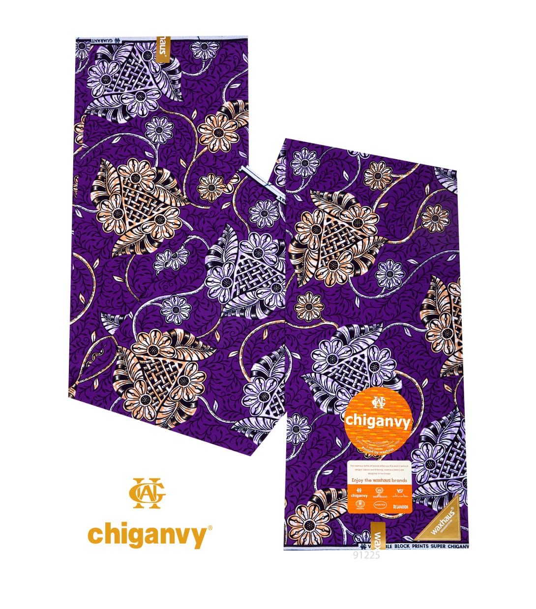 6 Yards African wax Block Prints Super, Chiganvy