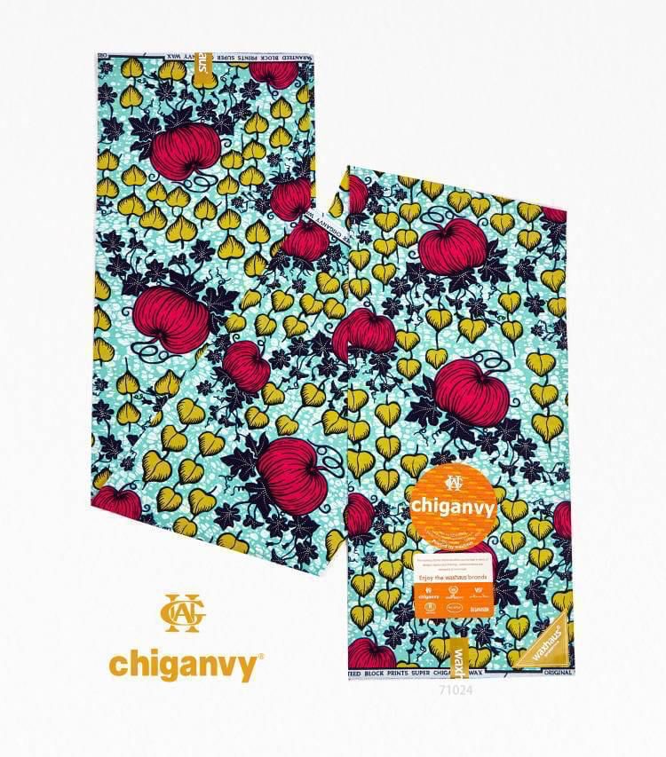 6 Yards African wax Block Prints Super, Chiganvy