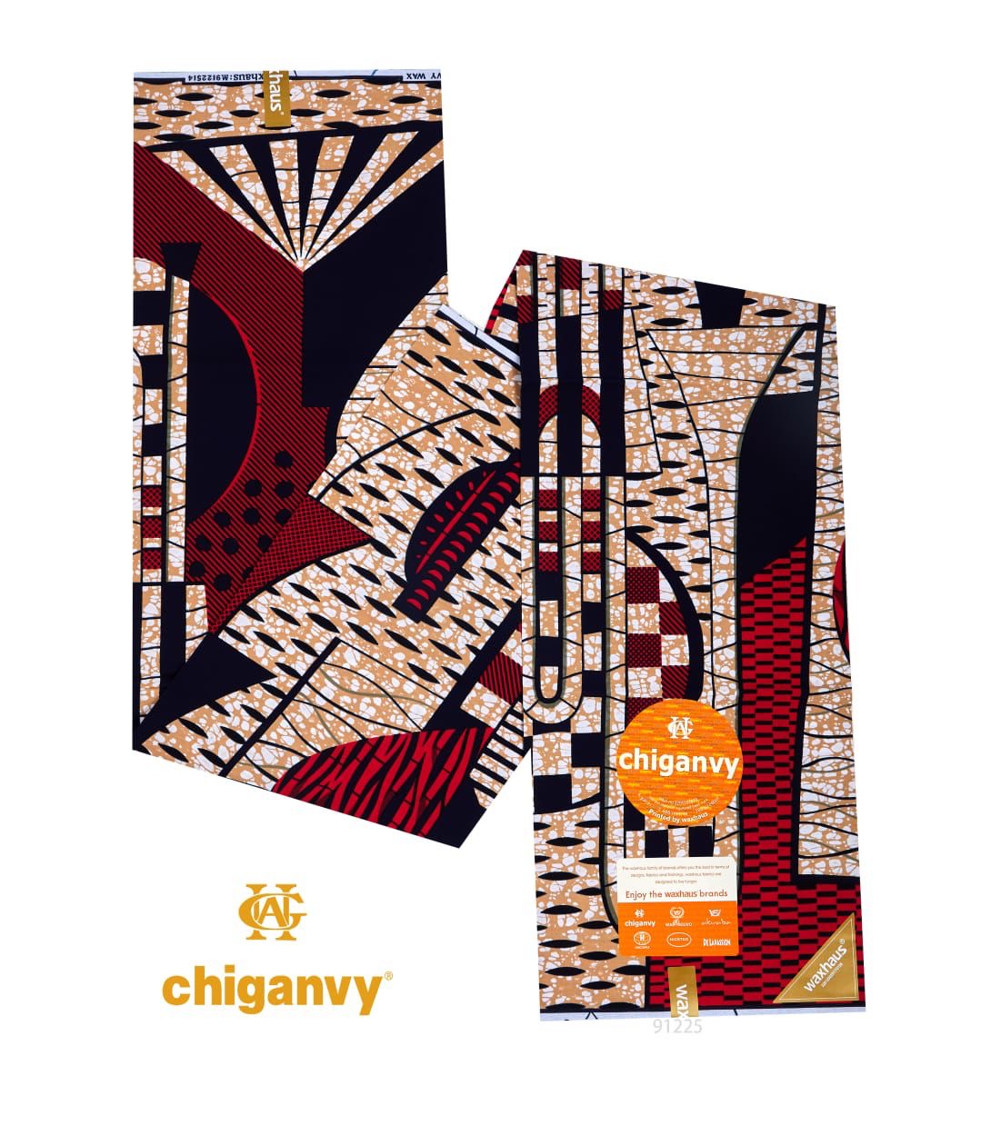 6 Yards African wax Block Prints Super, Chiganvy