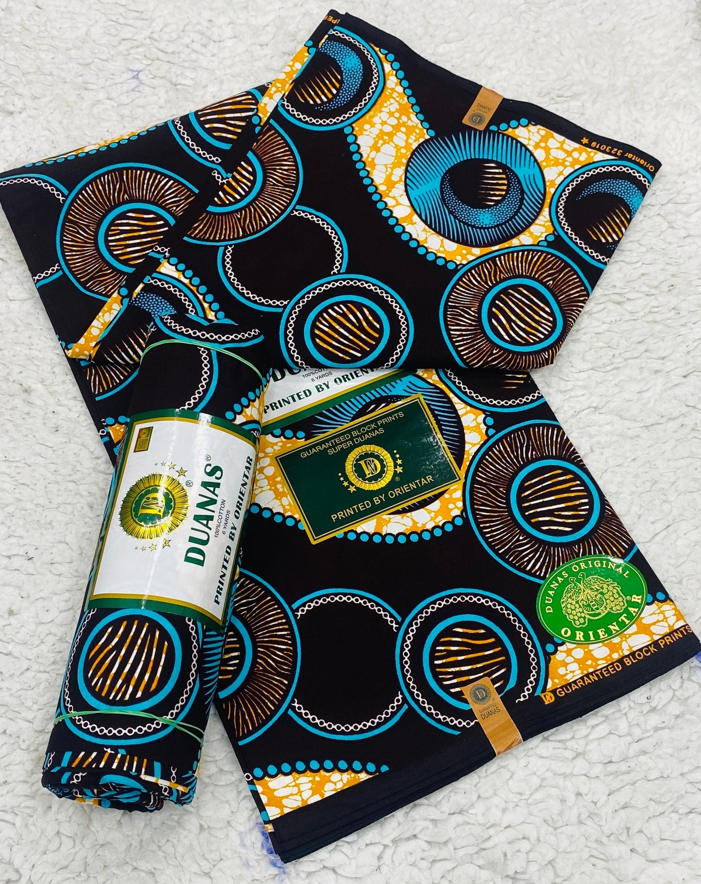 African Golden wax Block Prints Super, 6 Yards